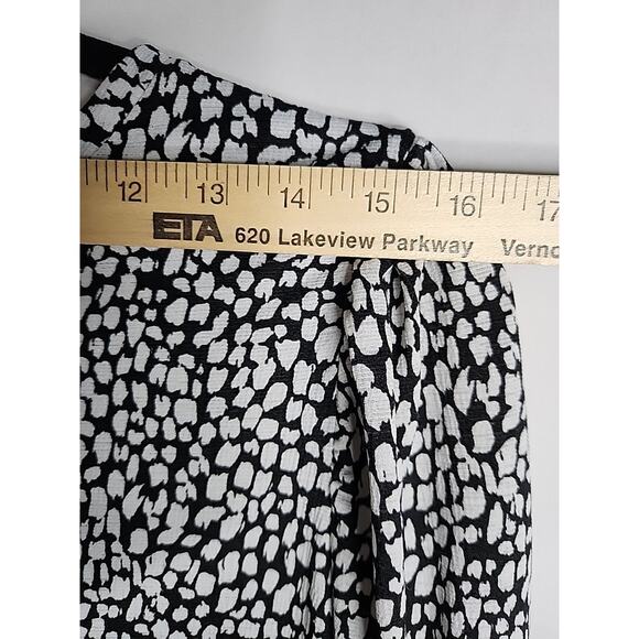 Zara Polka Dot Dress Size S Black & White Long Sleeve Midi Length Loose Flow Fit - Picture 6 of 12